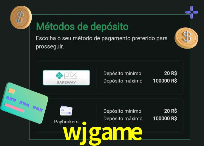 O cassino wjgame oferece uma grande variedade de métodos de pagamento
